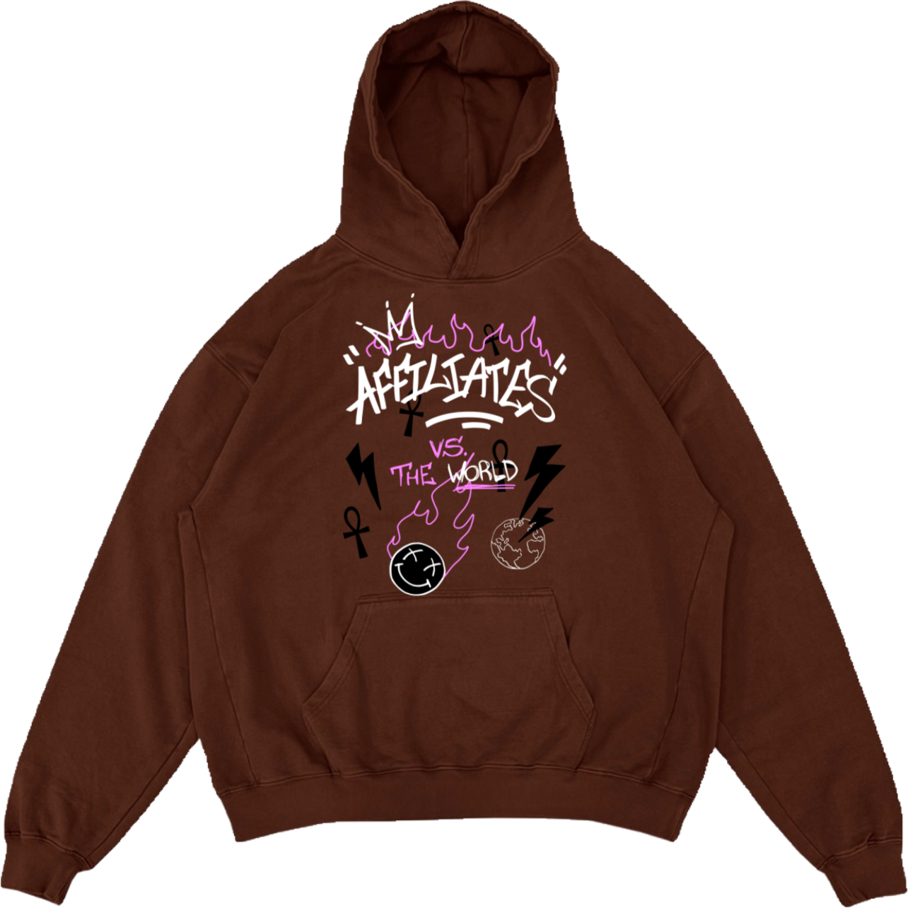 Affiliates vs The World Hoodie (Brown)