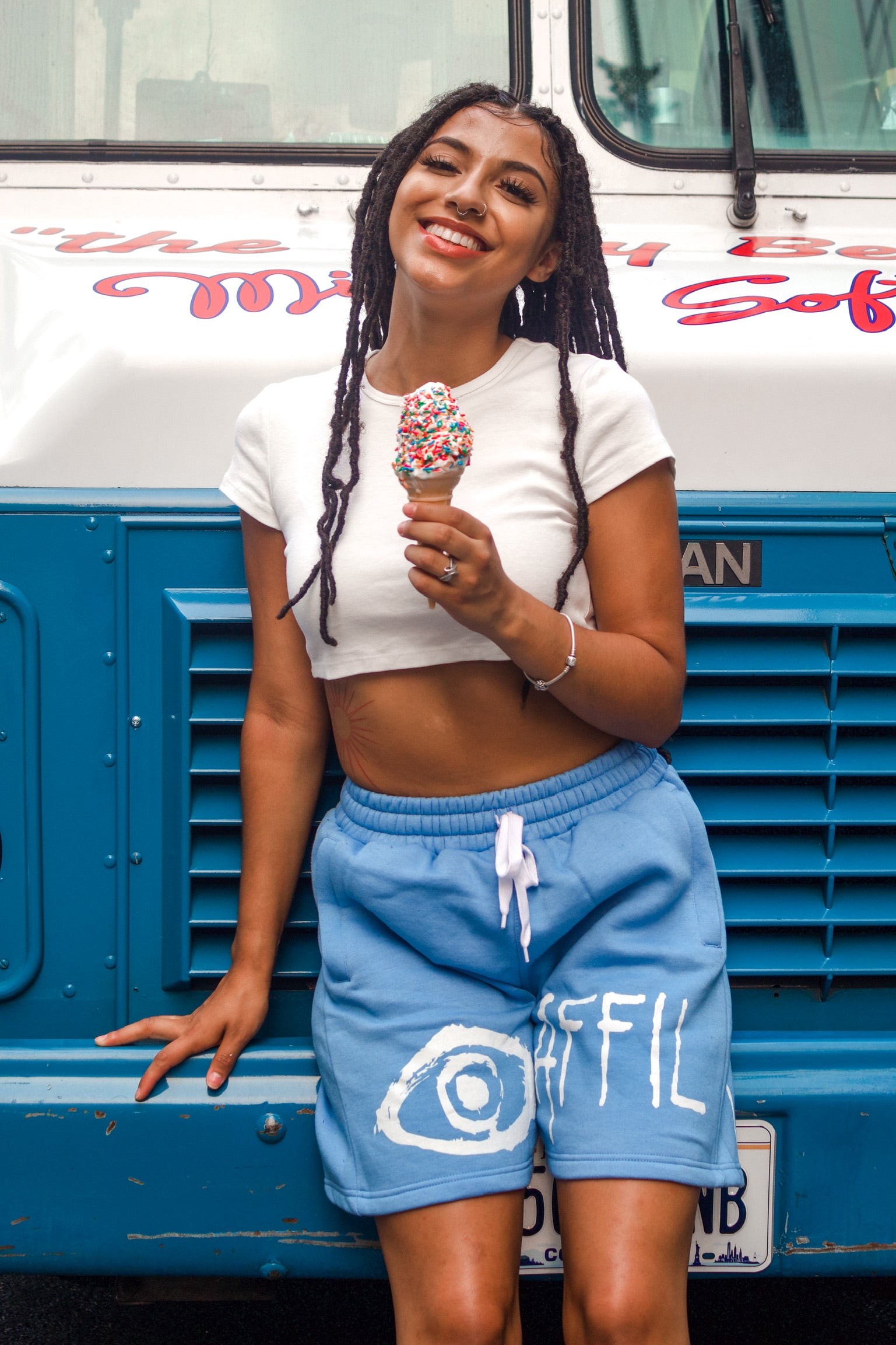 Eye Sweat Shorts (Blue)