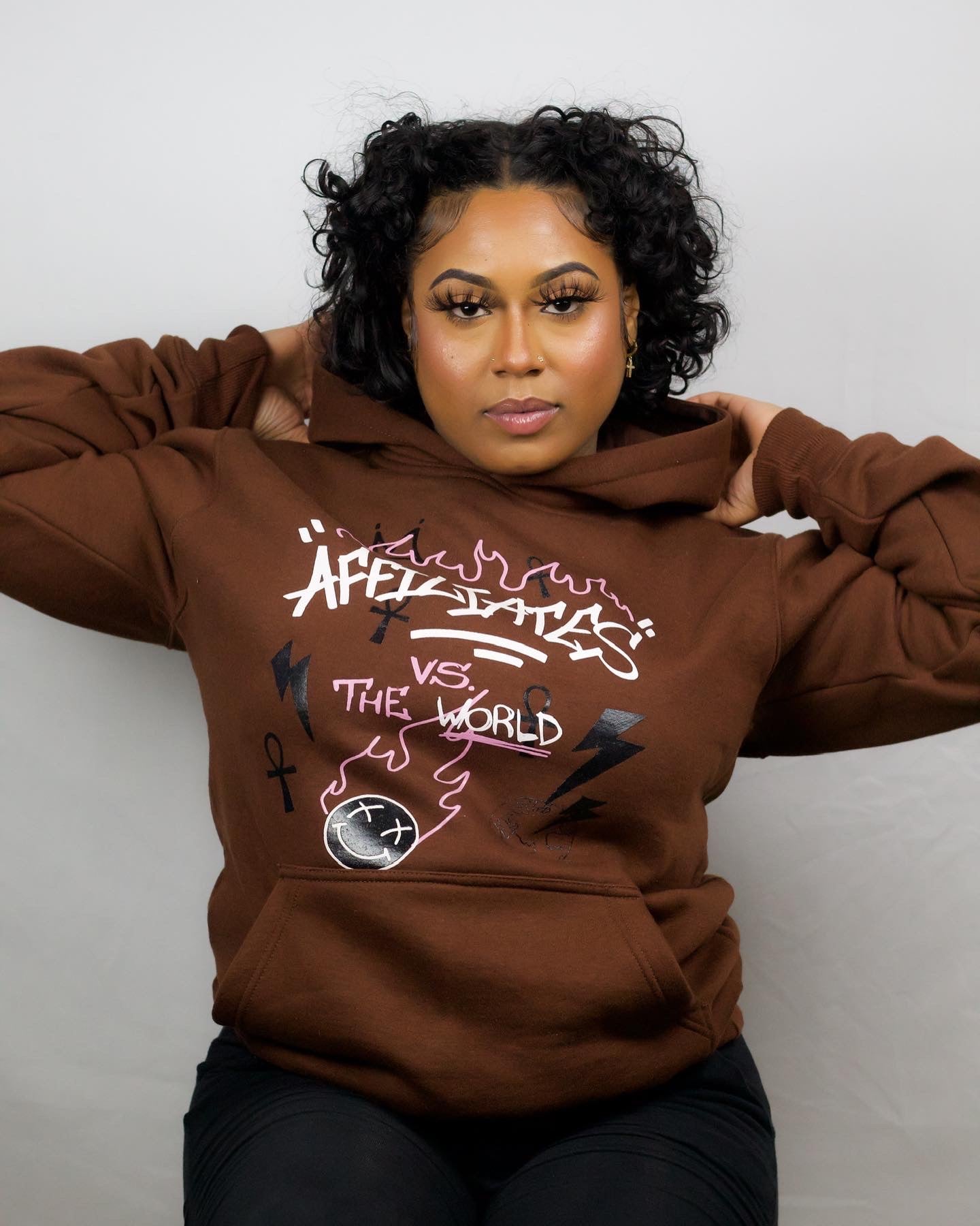 Affiliates vs The World Hoodie (Brown)